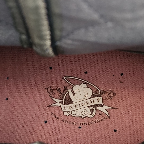 Ariat Showbaby Fatbaby U Turn Cowboy Boots Roughed Black Leather Suede Size 9.5 - Picture 5 of 15